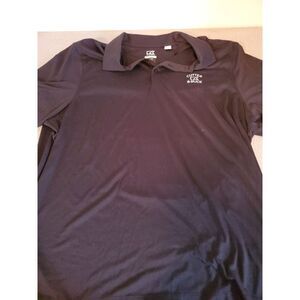 Mens Dry Tec Golf Polo Sz XL Short Sleeve Black‎ w/ White Embroidered LOGO